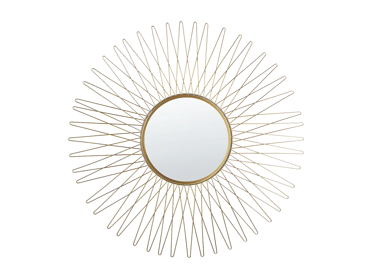 Wandspiegel rund gold dia. 70 cm Sonnenform glamour Saumur