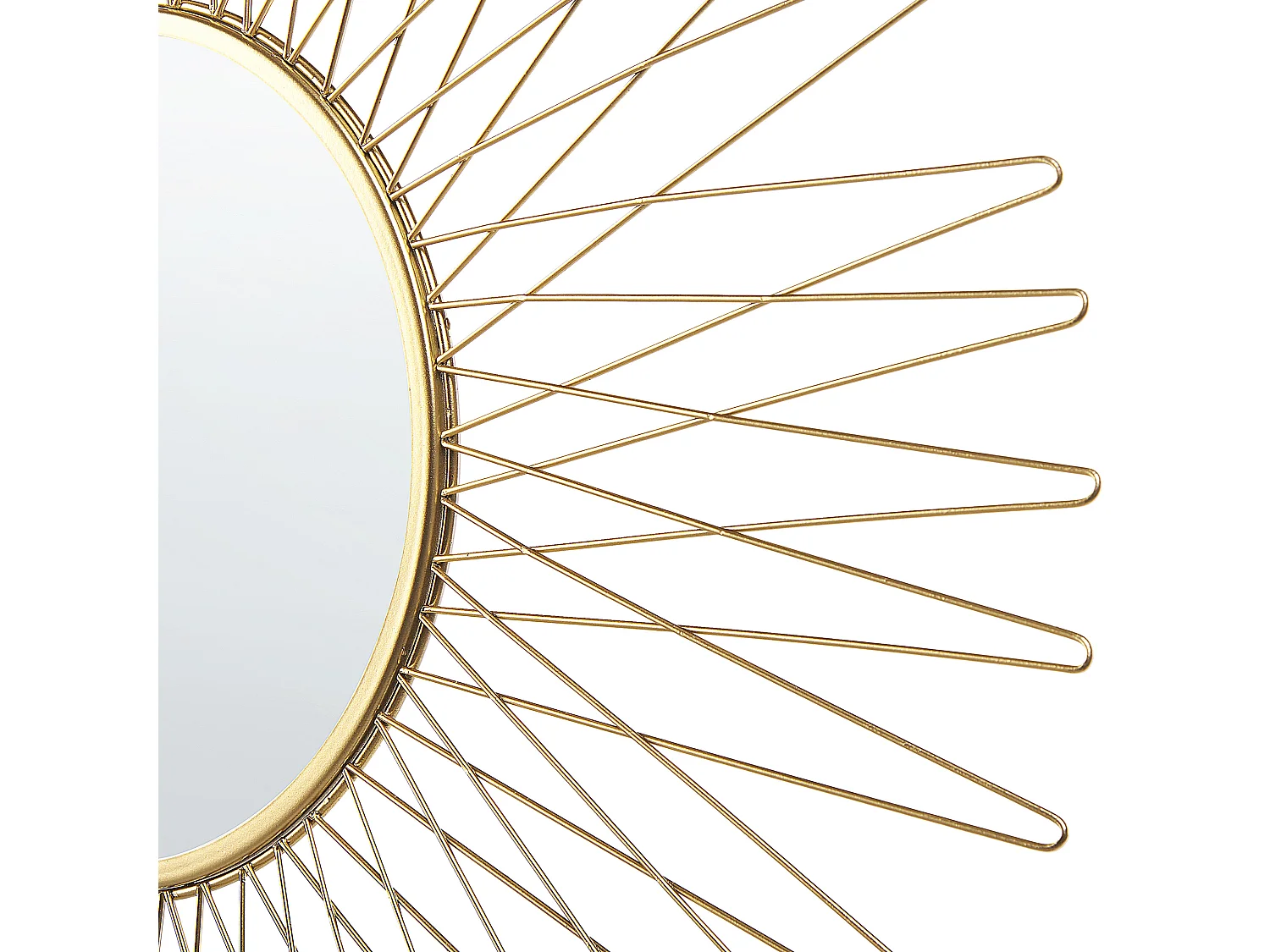 Wandspiegel rund gold dia. 70 cm Sonnenform glamour Saumur