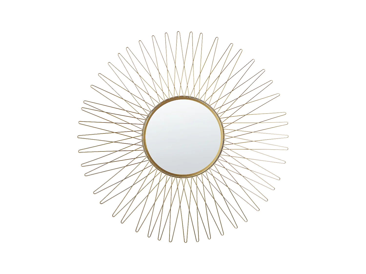 Wandspiegel rund gold dia. 70 cm Sonnenform glamour Saumur