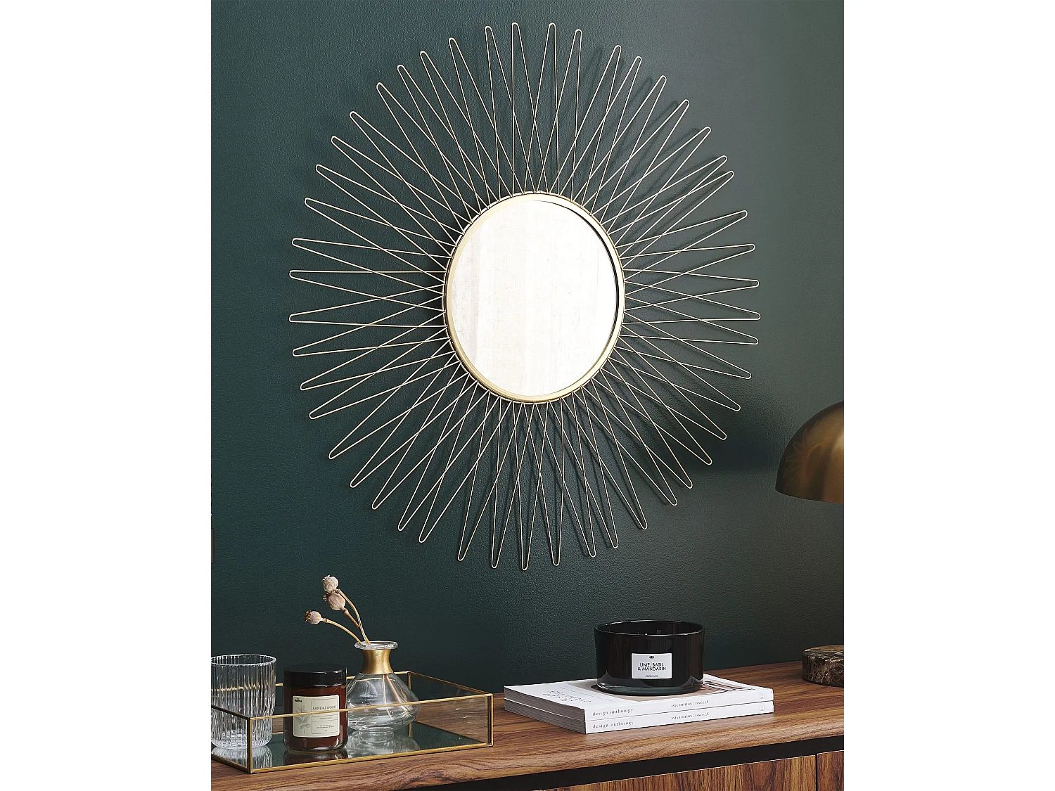 Espelho SAUMUR 70 cm 70 cm Metal Dourado