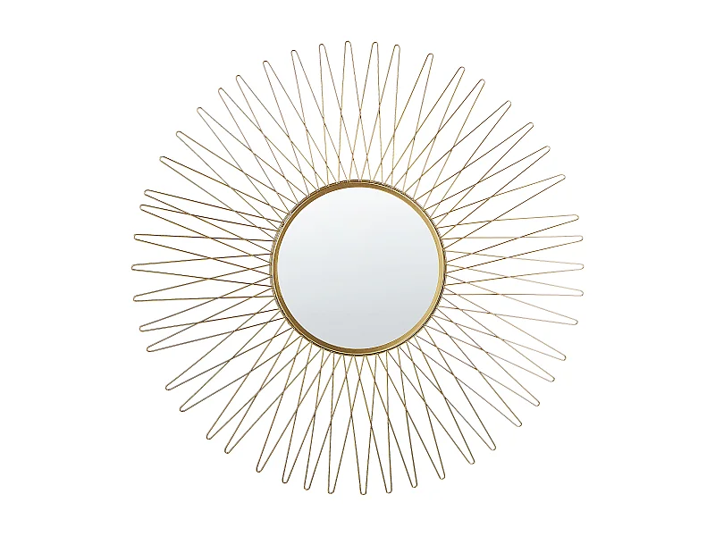 Miroir SAUMUR 70 cm 70 cm Métal Doré