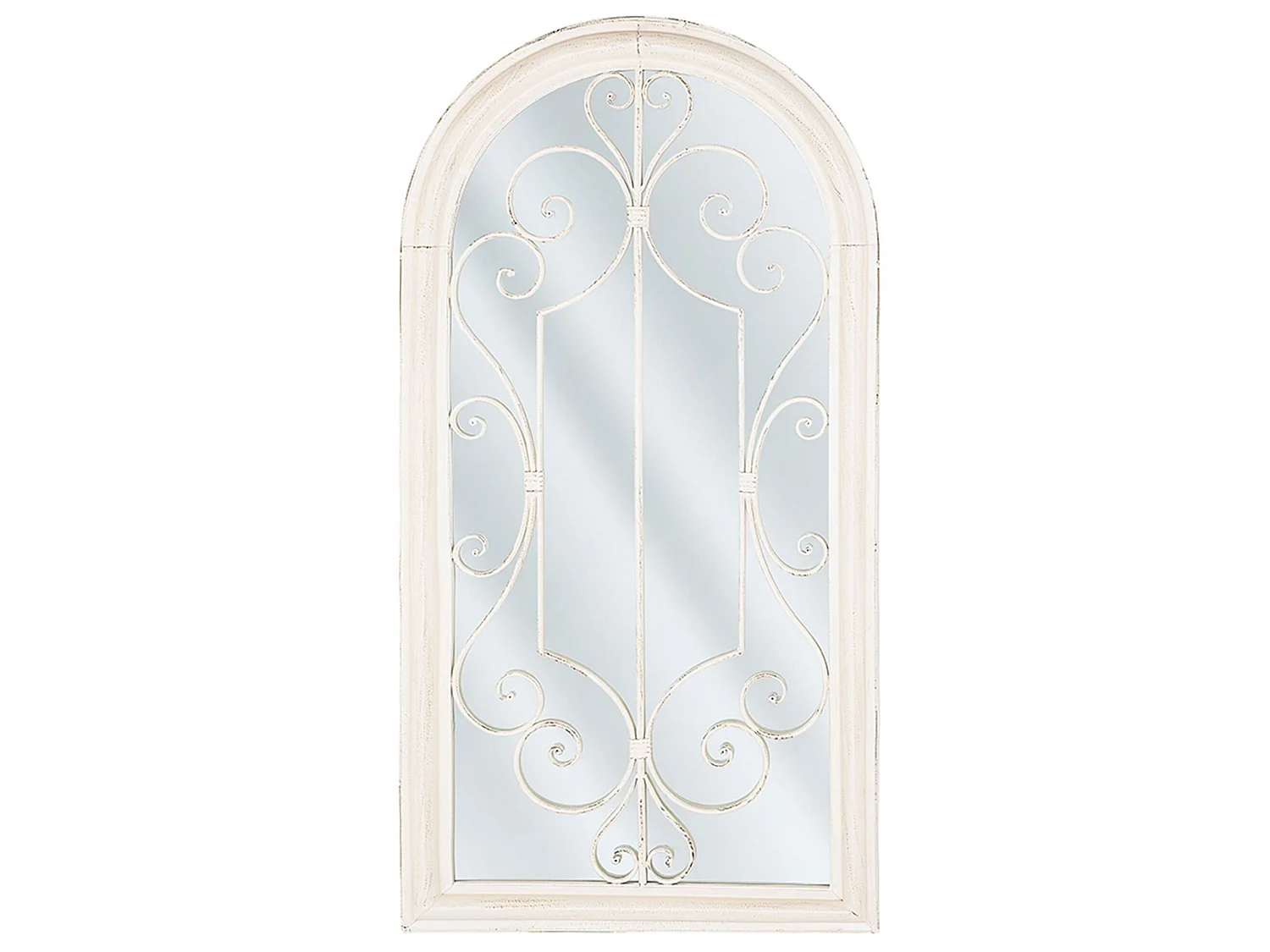 Miroir CAMPEL 49 cm 97 cm Métal Crème