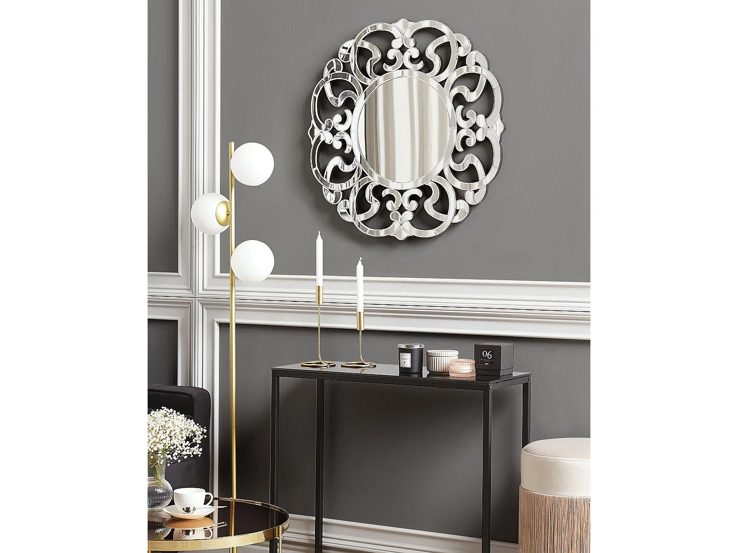 Wandspiegel MORNAIX 70 cm 70 cm Zilver