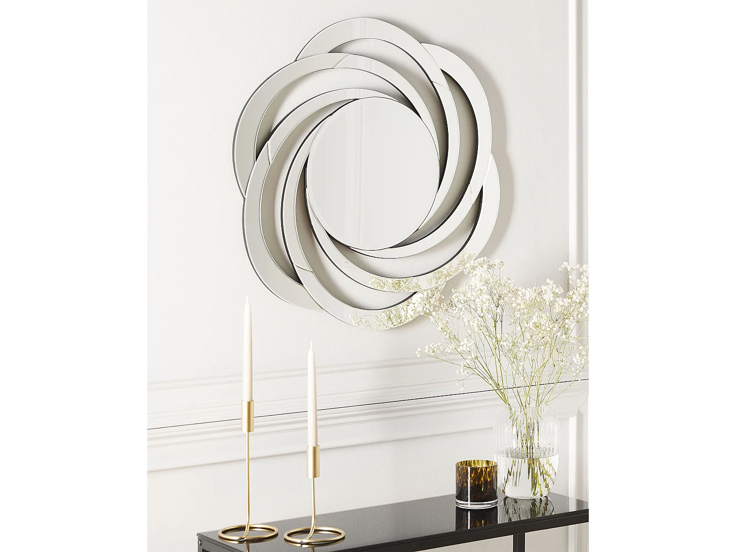 Miroir TREBAN 70 cm 70 cm Argenté