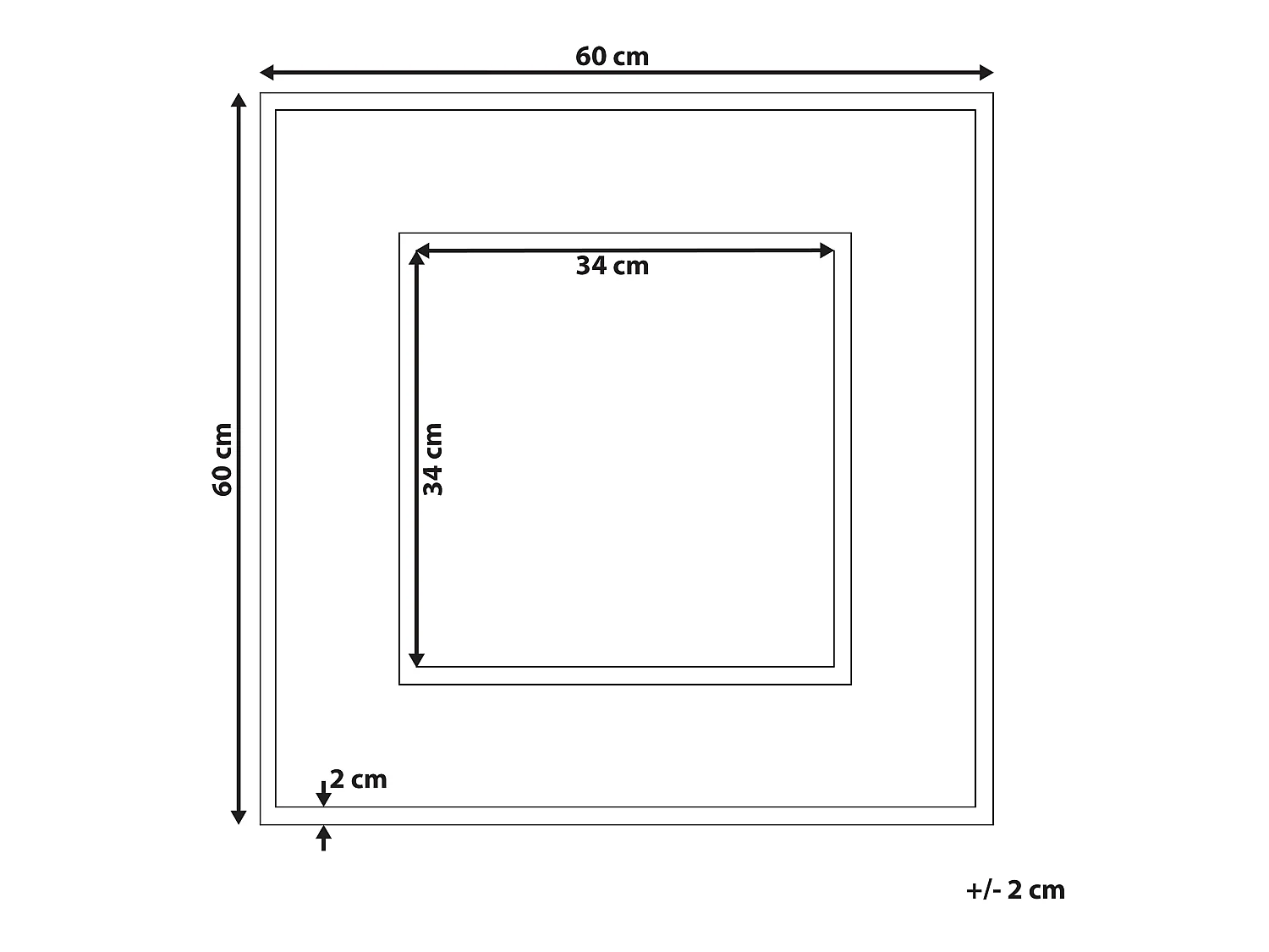 Moderner Wandspiegel Teakholz dunkler Holzfarbton quadratisch 60x60 cm Boise