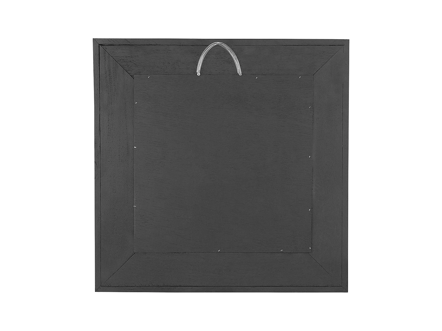 Moderner Wandspiegel Teakholz dunkler Holzfarbton quadratisch 60x60 cm Boise