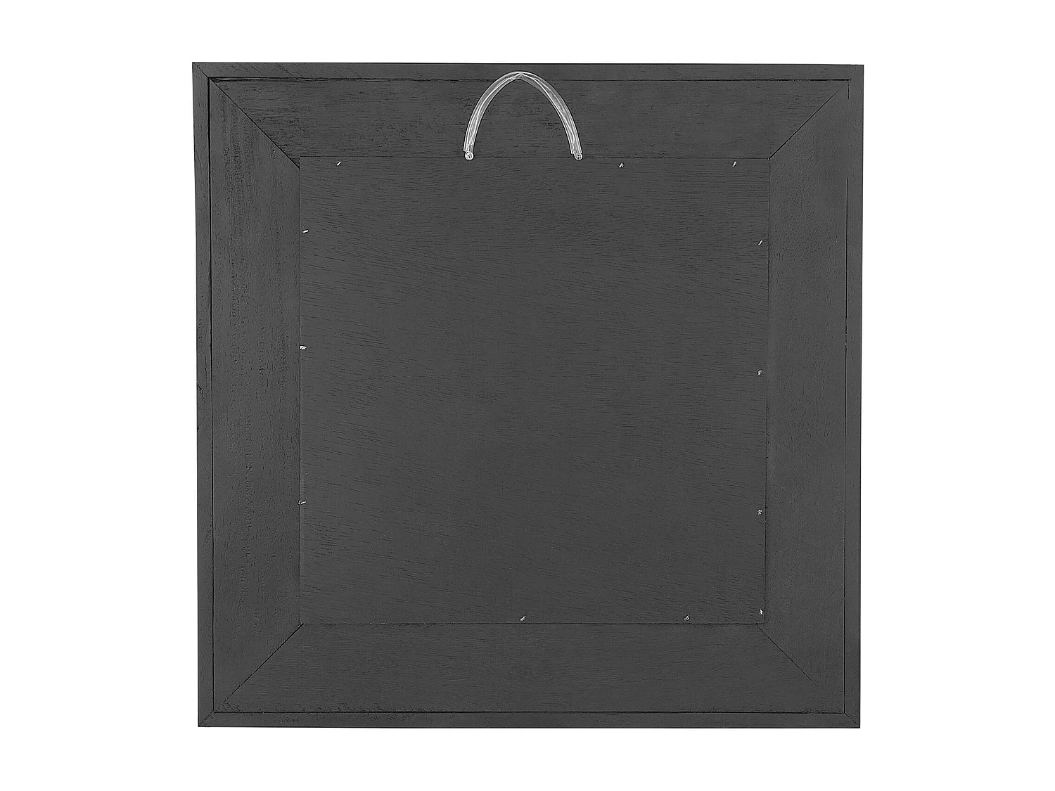 Moderner Wandspiegel Teakholz dunkler Holzfarbton quadratisch 60x60 cm Boise