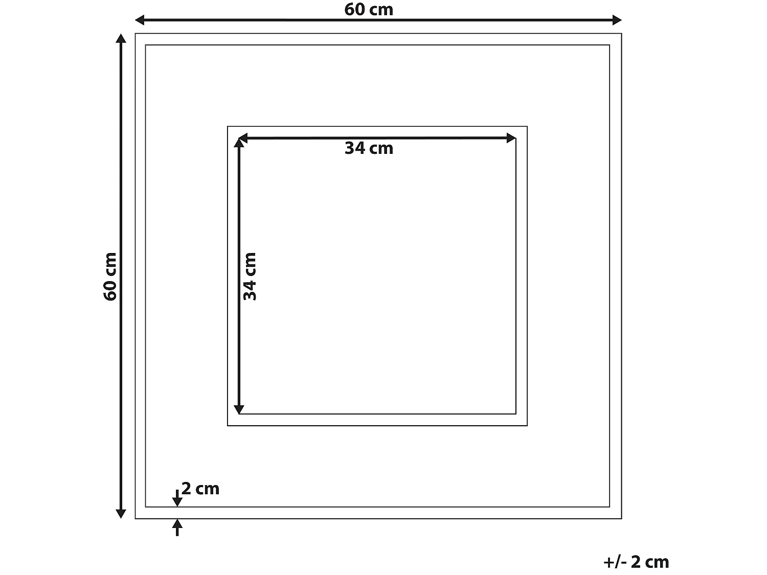 Miroir BOISE 60 cm 60 cm Teck Marron foncé