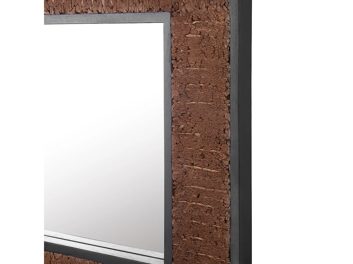 Miroir BOISE 60 cm 60 cm Teck Marron foncé