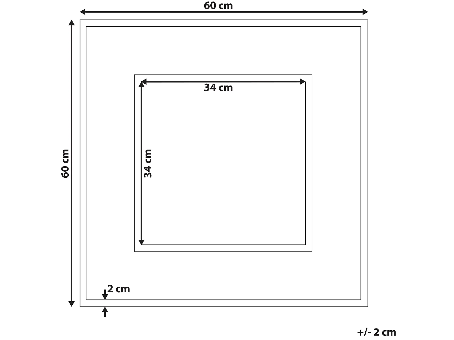 Miroir BOISE 60 cm 60 cm Bois Marron foncé