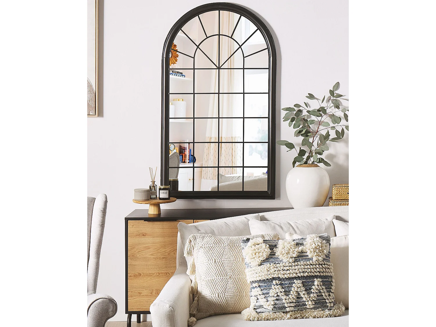 Miroir TREVOL 77 cm 130 cm Métal Noir