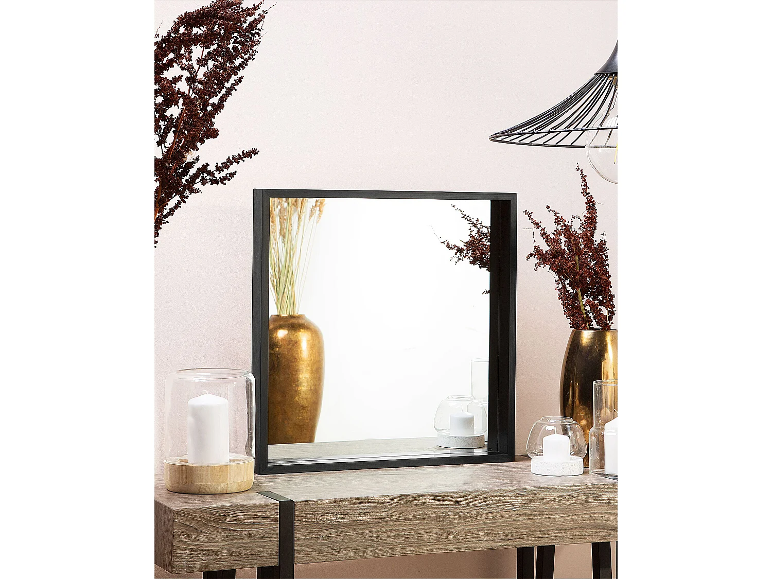 Espejo BRIGNOLES 50 cm 50 cm Negro