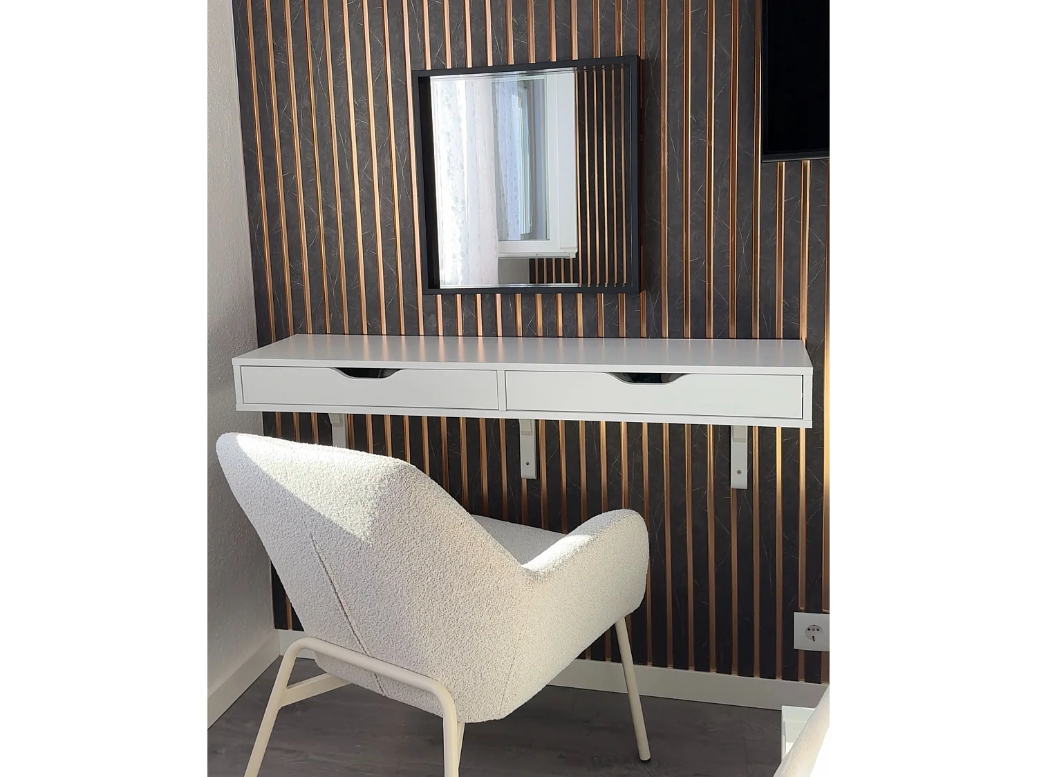 Miroir BRIGNOLES 50 cm 50 cm Noir