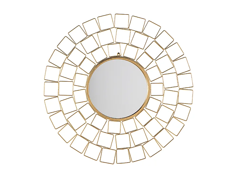Specchio LABRIT 90 cm 90 cm Metallo Oro