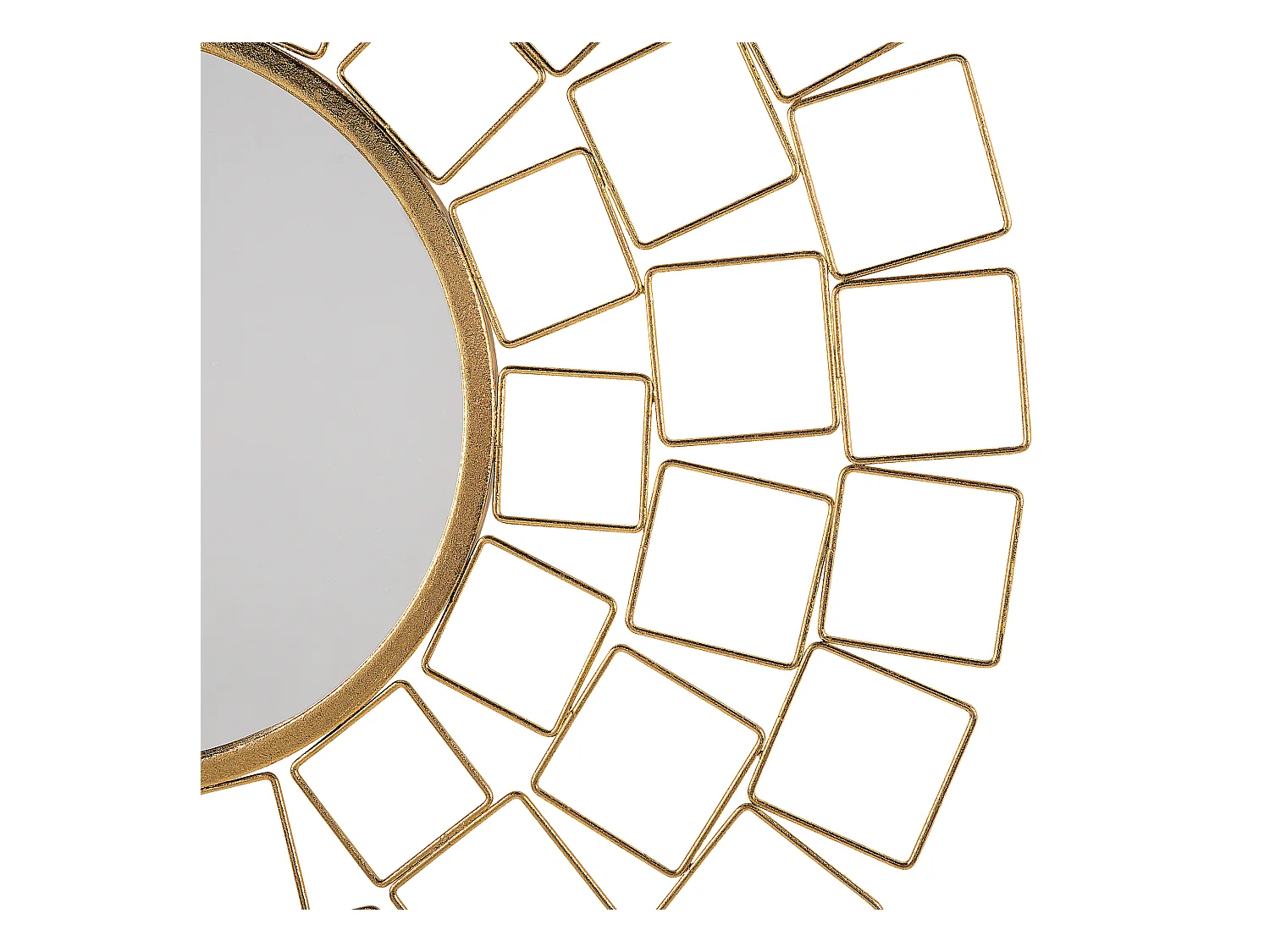 Espejo LABRIT 90 cm 90 cm Metal Dorado