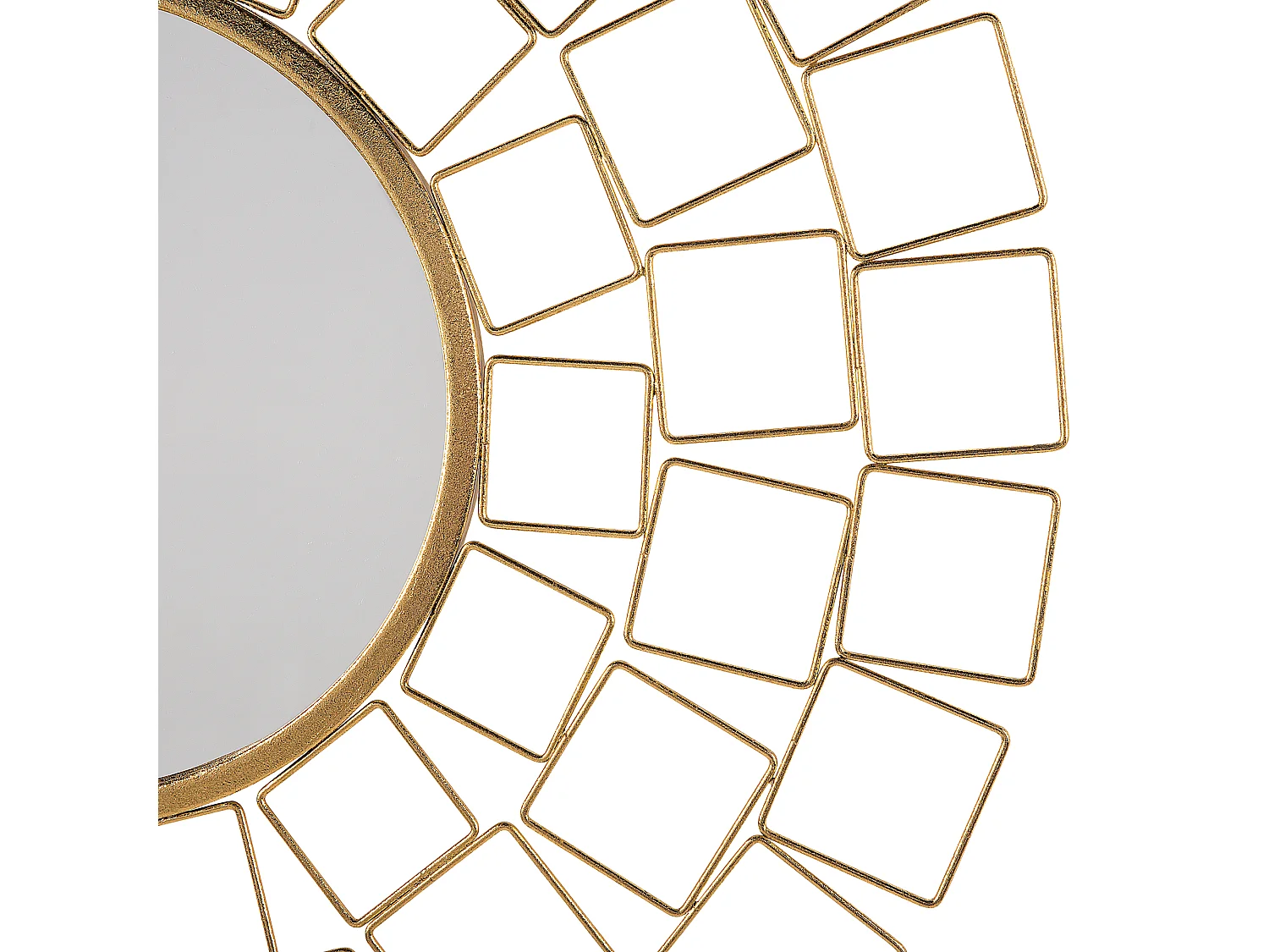 Wandspiegel LABRIT 90 cm 90 cm Metall Gold