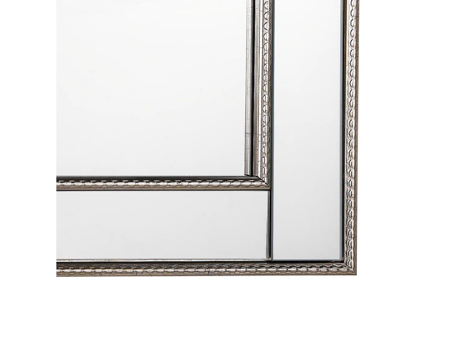 Wandspiegel mit verspiegeltem Rahmen silber / gold rechteckig 60 x 90 cm Fenioux