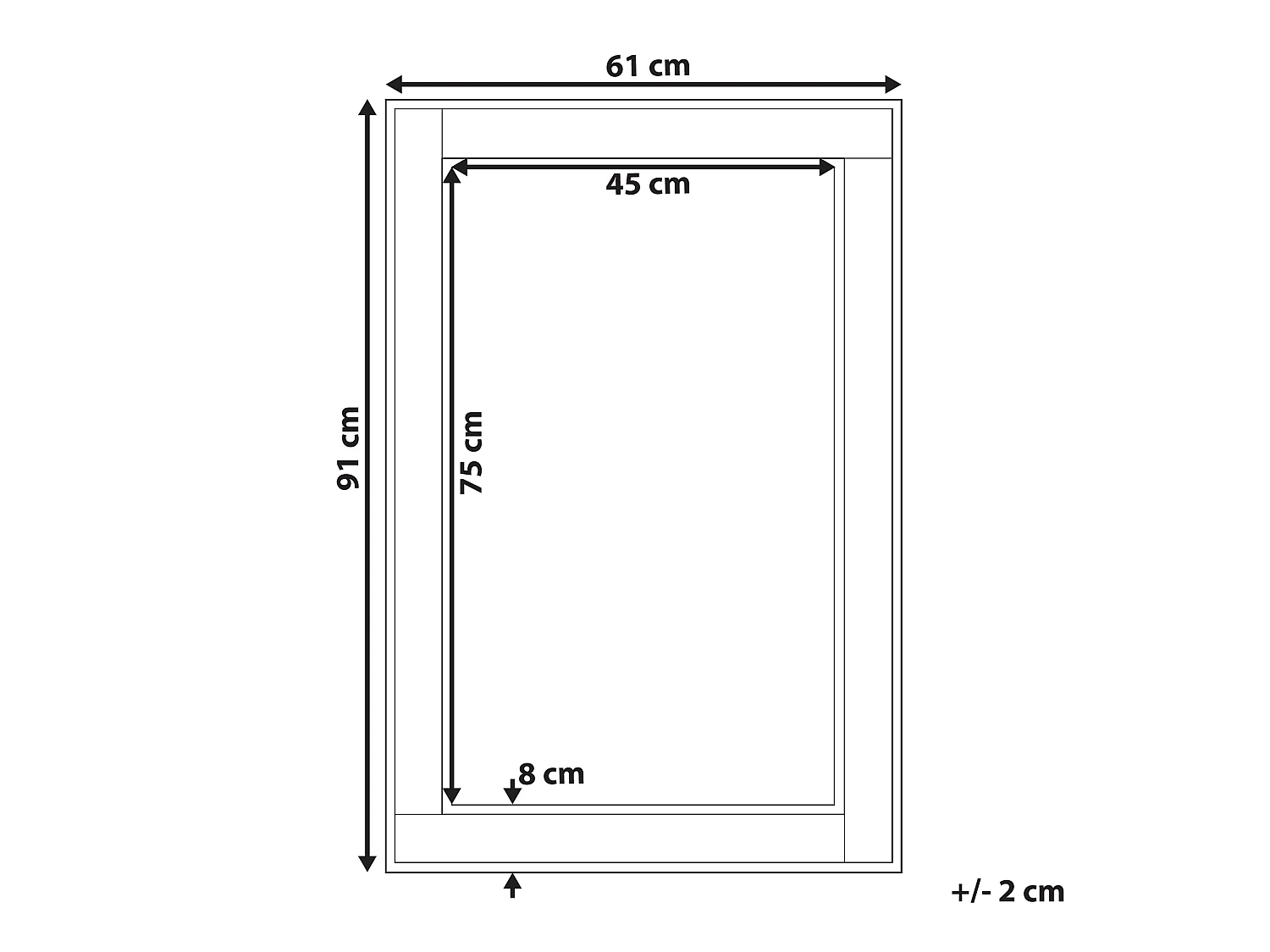 Espejo FENIOUX 60 cm 90 cm Plateado