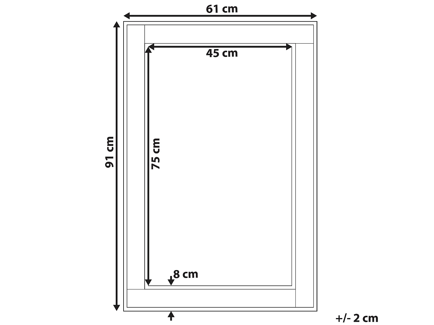 Wandspiegel mit verspiegeltem Rahmen silber / gold rechteckig 60 x 90 cm Fenioux