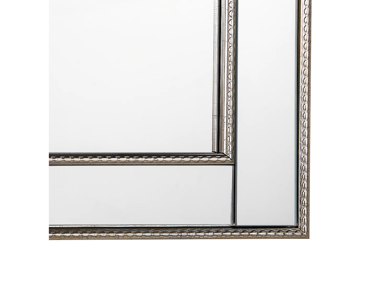 Wandspiegel mit verspiegeltem Rahmen silber / gold rechteckig 60 x 90 cm Fenioux