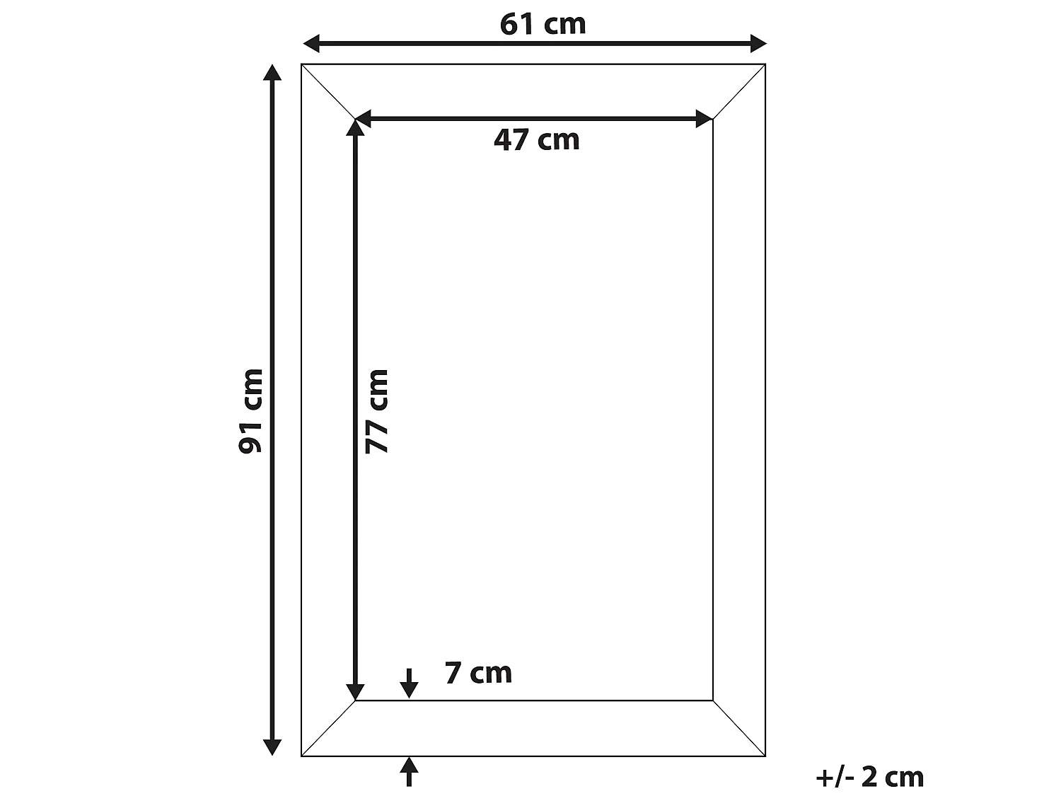 Miroir MERVENT 61 cm 91 cm Argenté