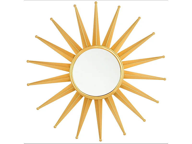 Lustro ścienne PERELLI 60 cm 60 cm Metal Złoty