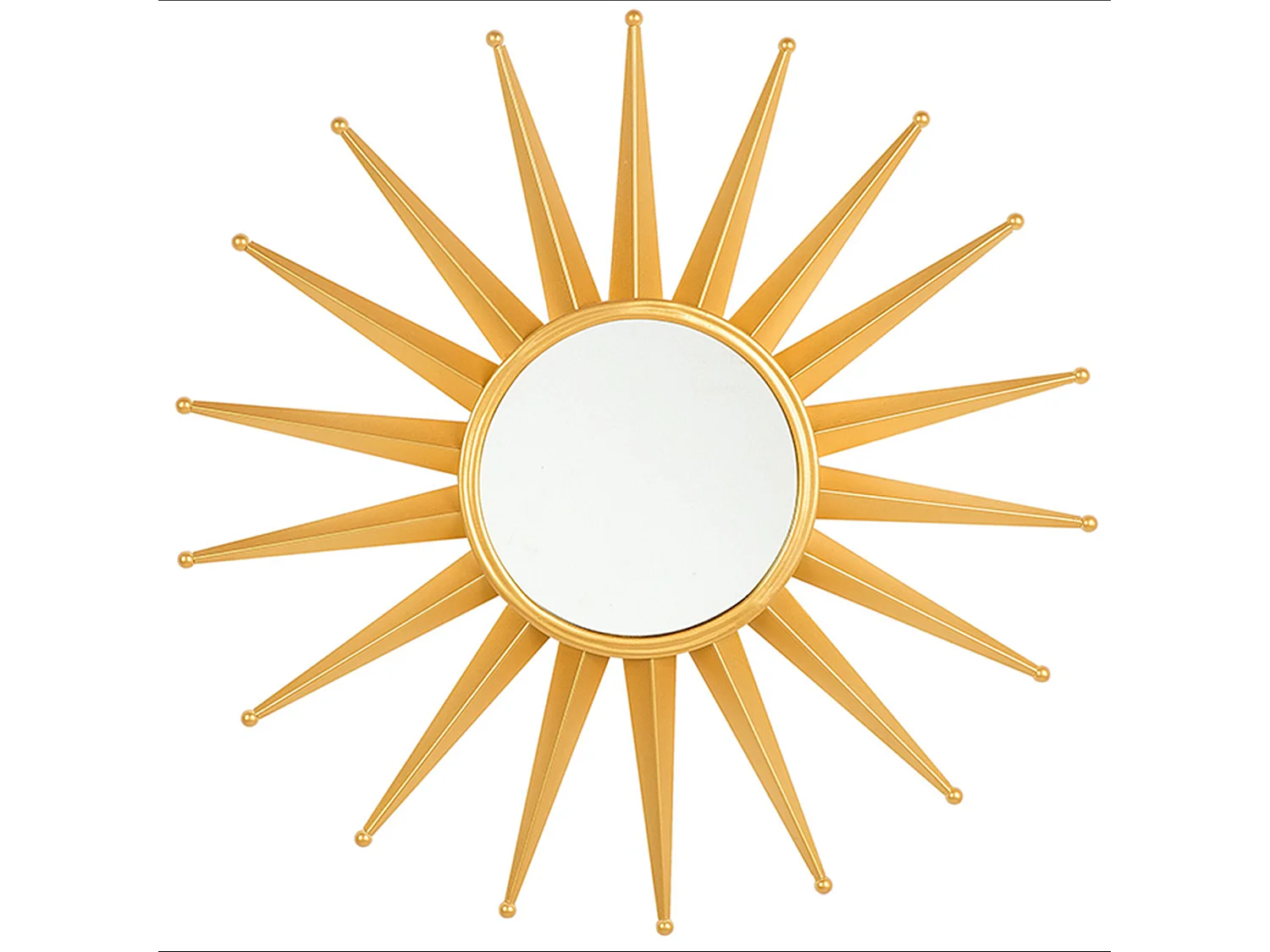 Miroir PERELLI 60 cm 60 cm Métal Doré