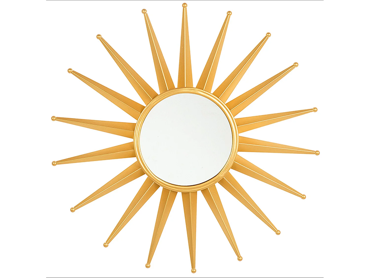 Espejo PERELLI 60 cm 60 cm Metal Dorado