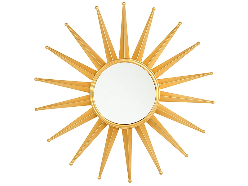 Wandspiegel PERELLI 60 cm 60 cm Metaal Goud