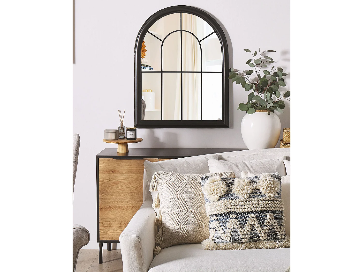 Miroir EMBRY 69 cm 89 cm Métal Noir