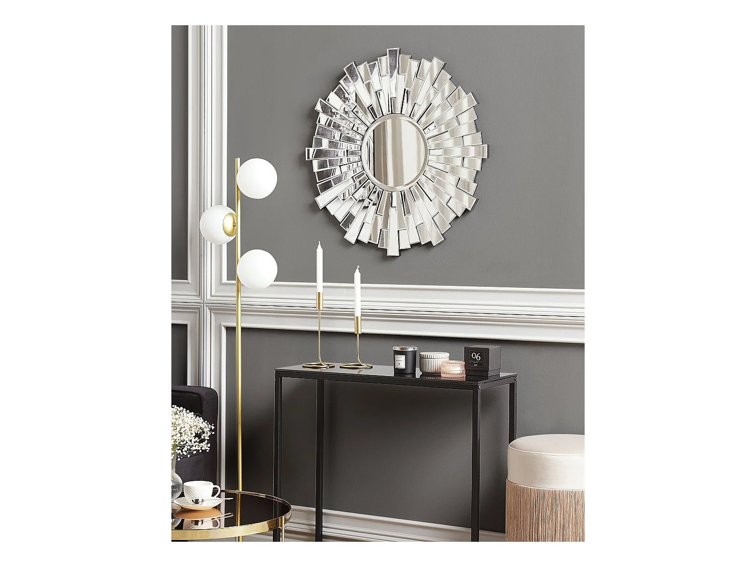 Wandspiegel VIRE 70 cm 70 cm Zilver