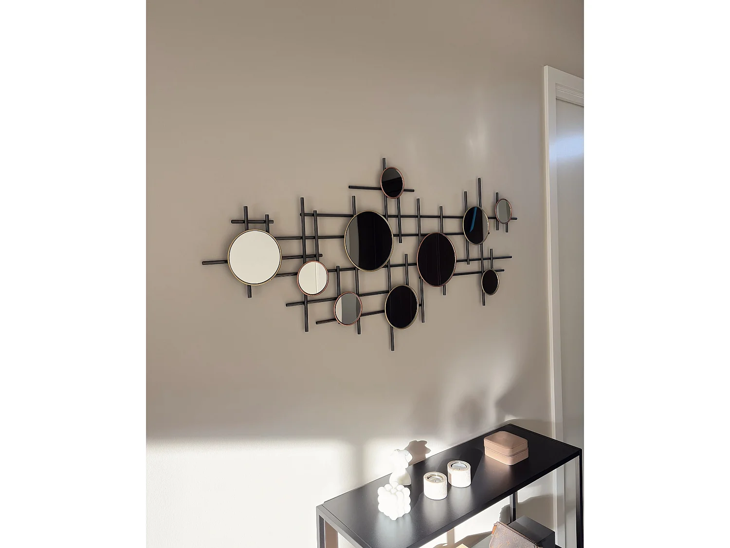 Wandspiegel IBOS 113 cm 55 cm Metaal Zwart