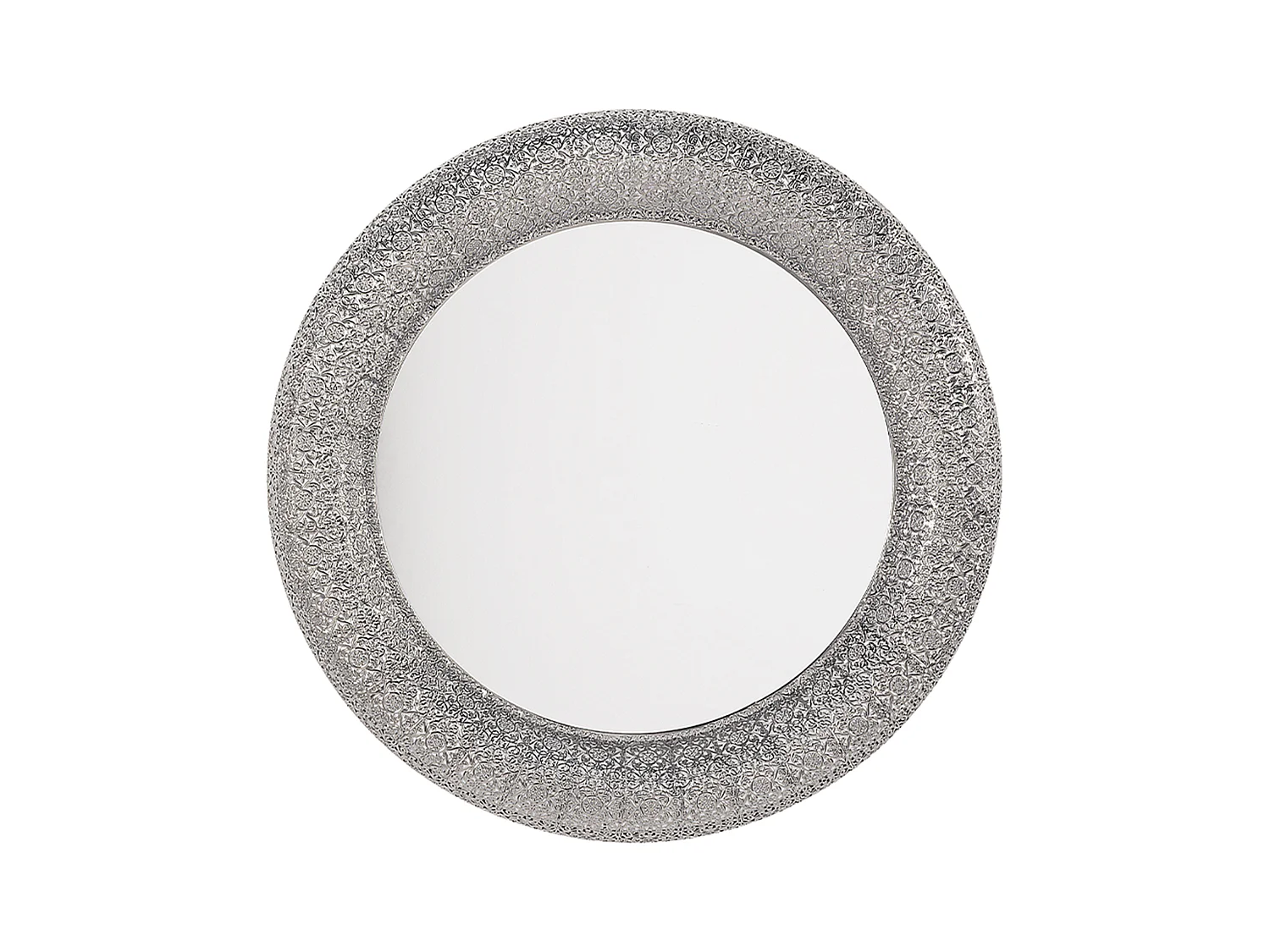 Miroir CHANNAY 80 cm 80 cm Métal Argenté