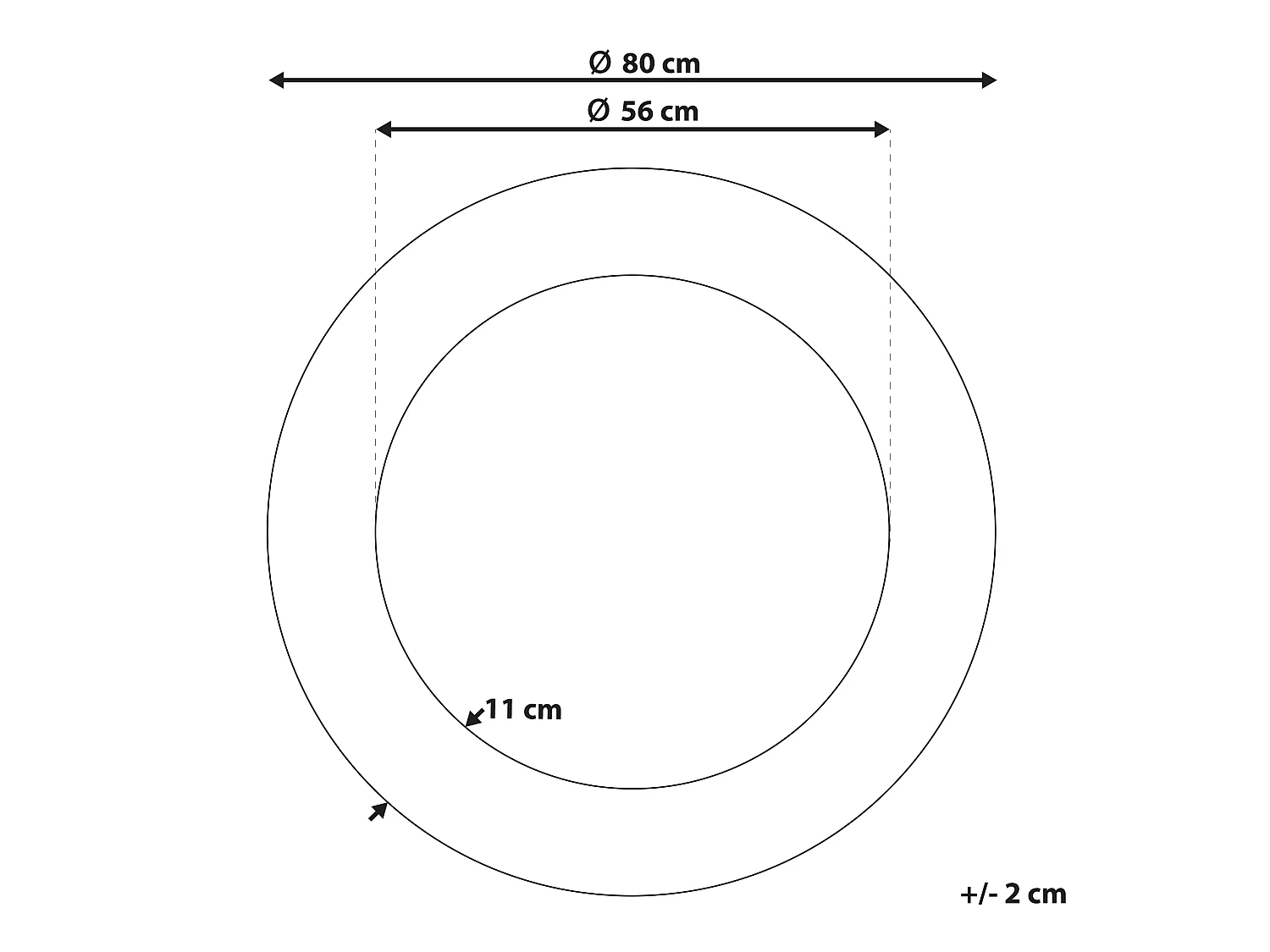 Wandspiegel CHANNAY 80 cm 80 cm Metaal Zilver