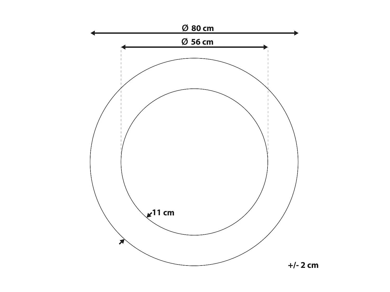 Miroir CHANNAY 80 cm 80 cm Métal Argenté