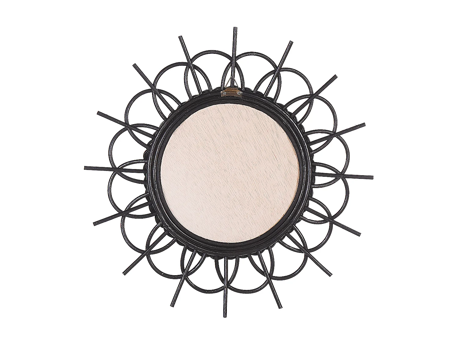 Wandspiegel TELAKIA 60 cm 60 cm Rotan Zwart