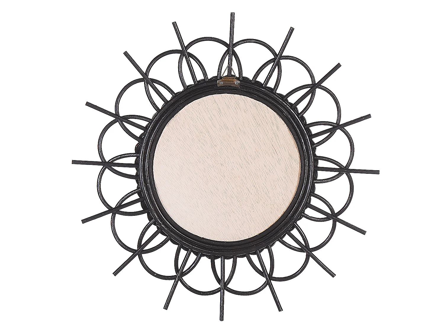 Wall Mirror TELAKIA 60 cm 60 cm Rattan Black