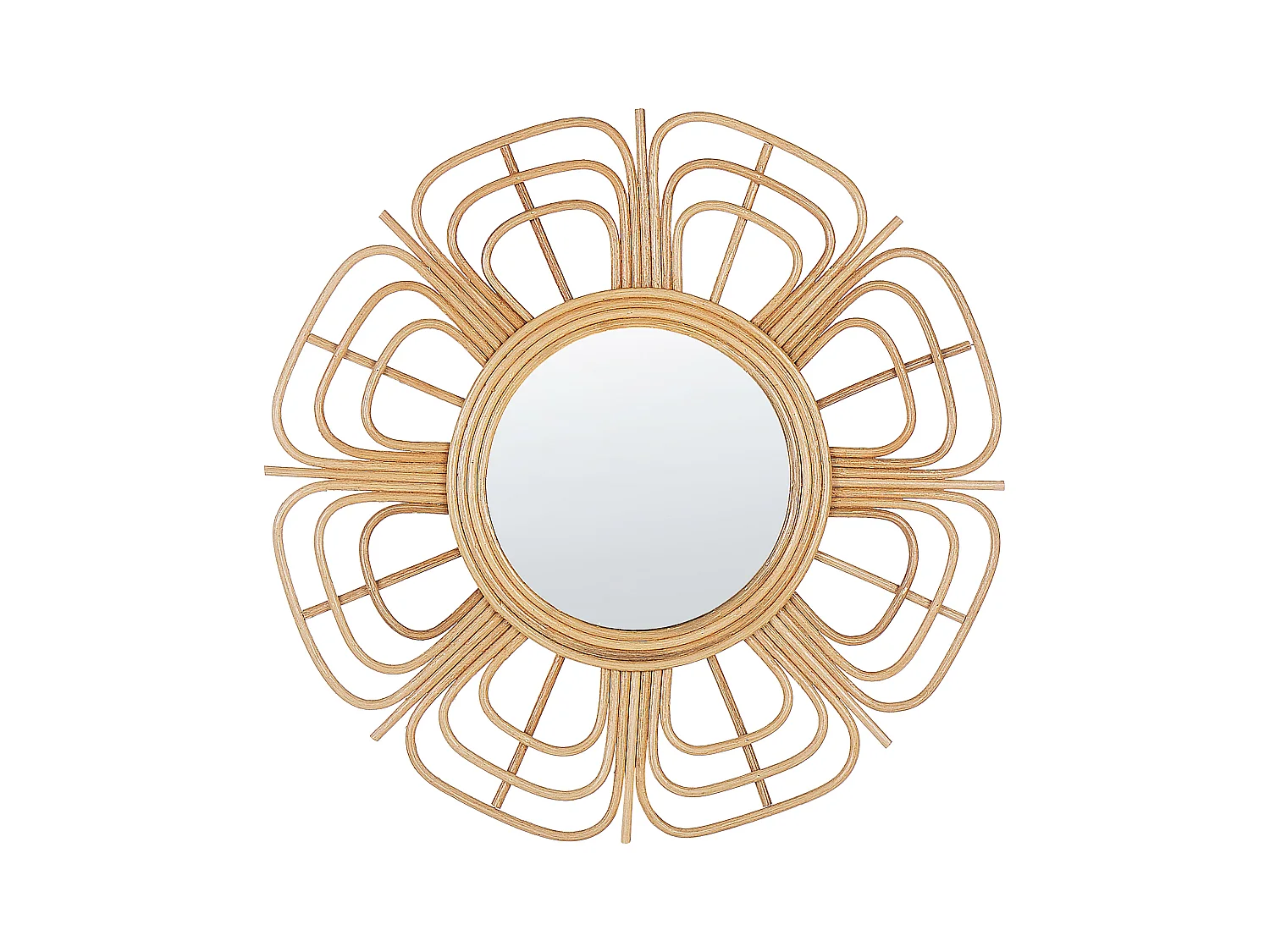 Miroir PASAKU 60 cm 60 cm Rotin Naturel