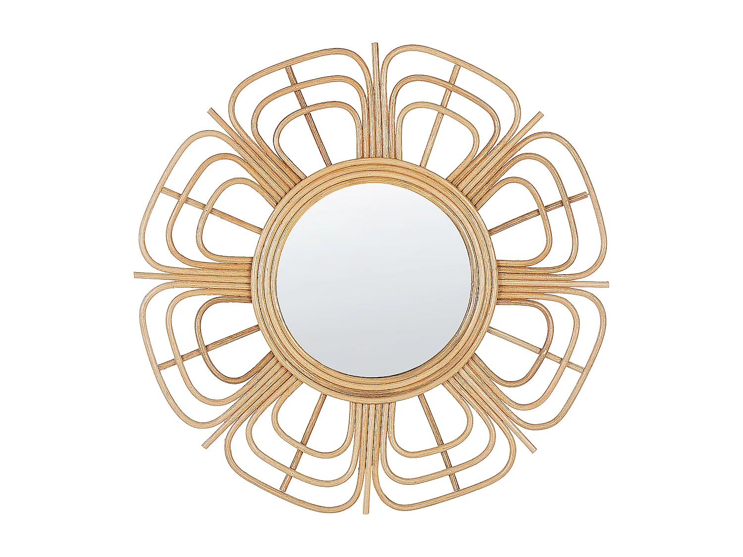 Miroir PASAKU 60 cm 60 cm Rotin Naturel