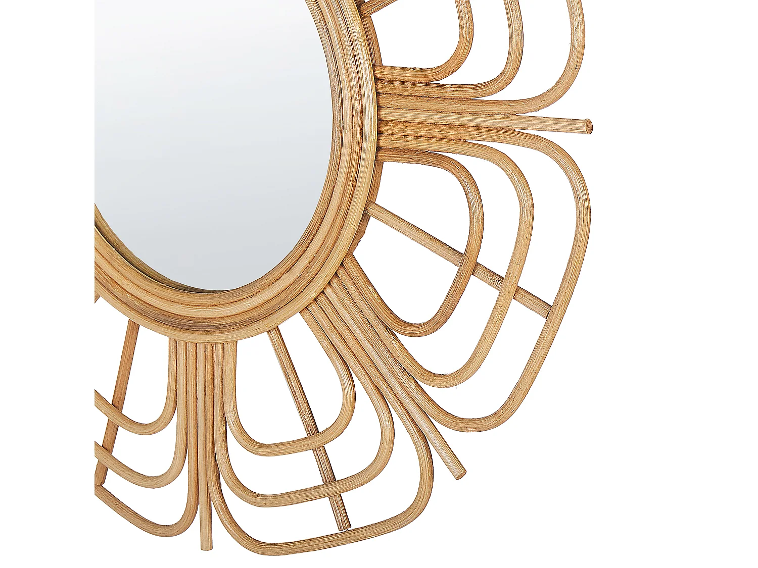 Miroir PASAKU 60 cm 60 cm Rotin Naturel
