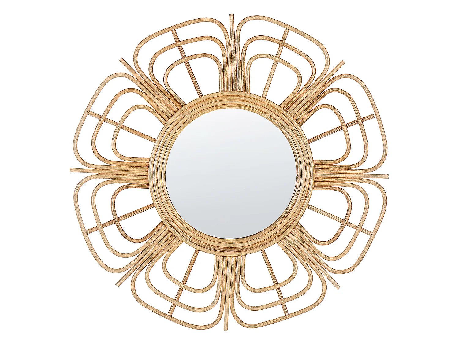 Miroir PASAKU 60 cm 60 cm Rotin Naturel