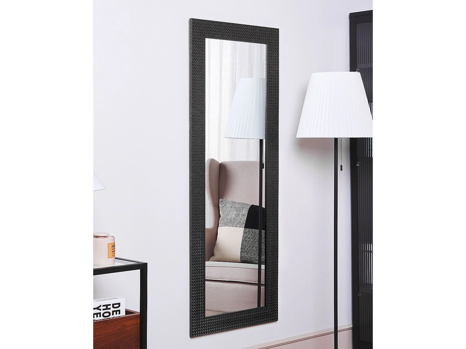 Wandspiegel PLAISIR 50 cm 130 cm Zwart
