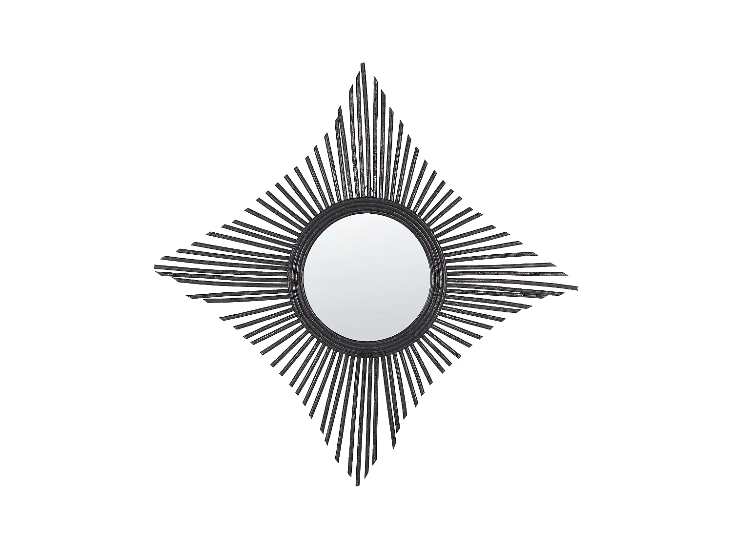 Miroir MAJENE 60 cm 60 cm Rotin Noir