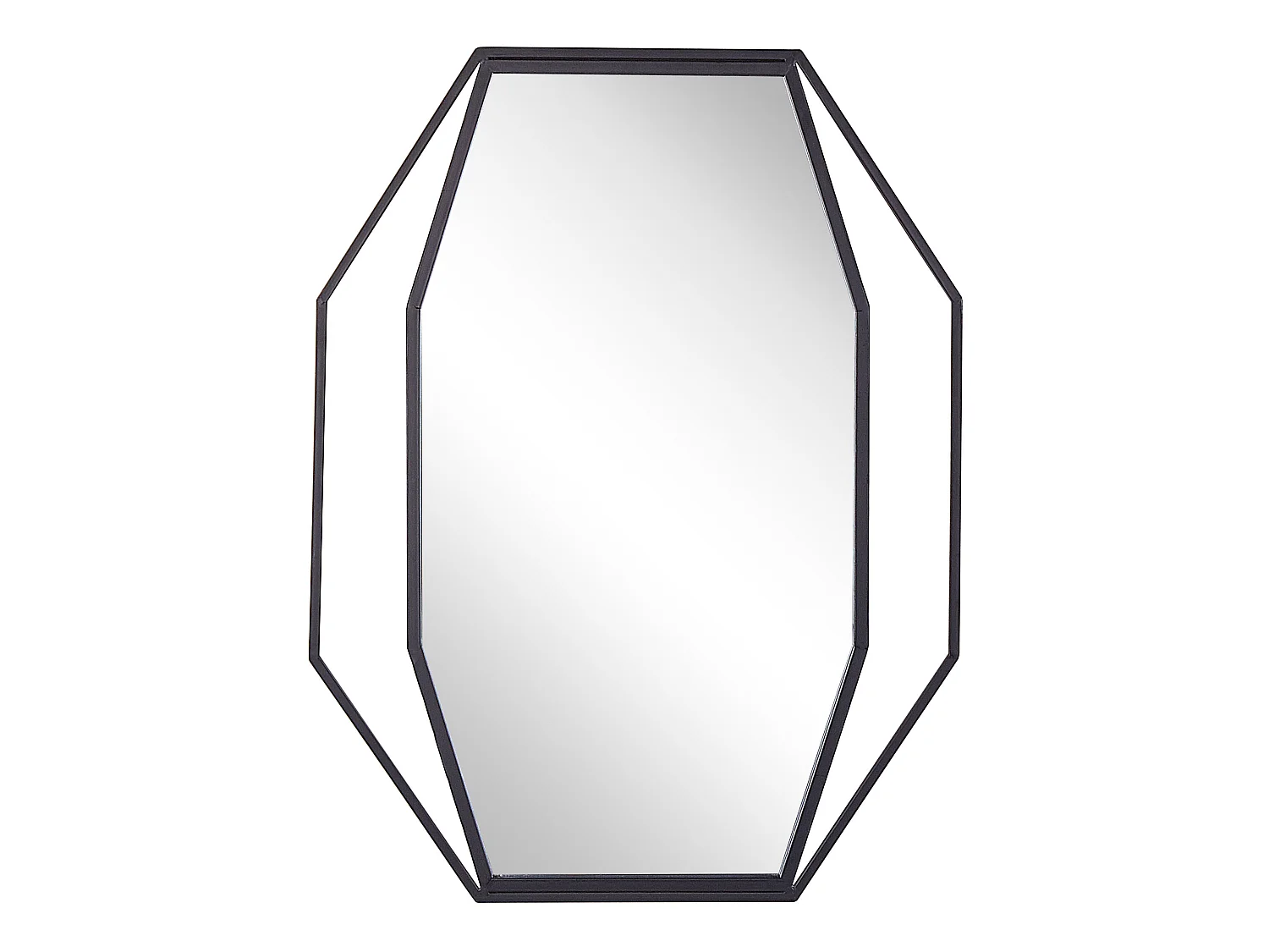Wandspiegel NIRE 60 cm 80 cm Metaal Grafietgrijs
