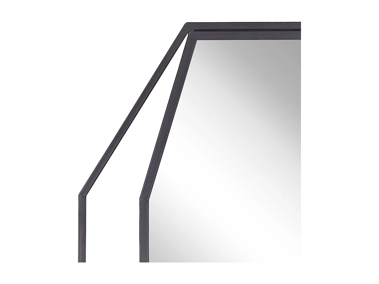 Moderner achteckiger Wandspiegel in Graphitgrau 80x60 cm Nire