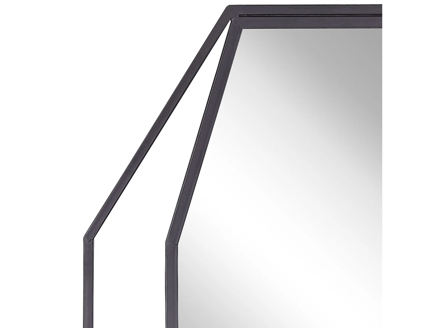 Wandspiegel NIRE 60 cm 80 cm Metaal Grafietgrijs