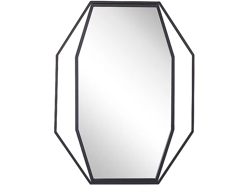 Specchio NIRE 60 cm 80 cm Metallo Grigio grafite