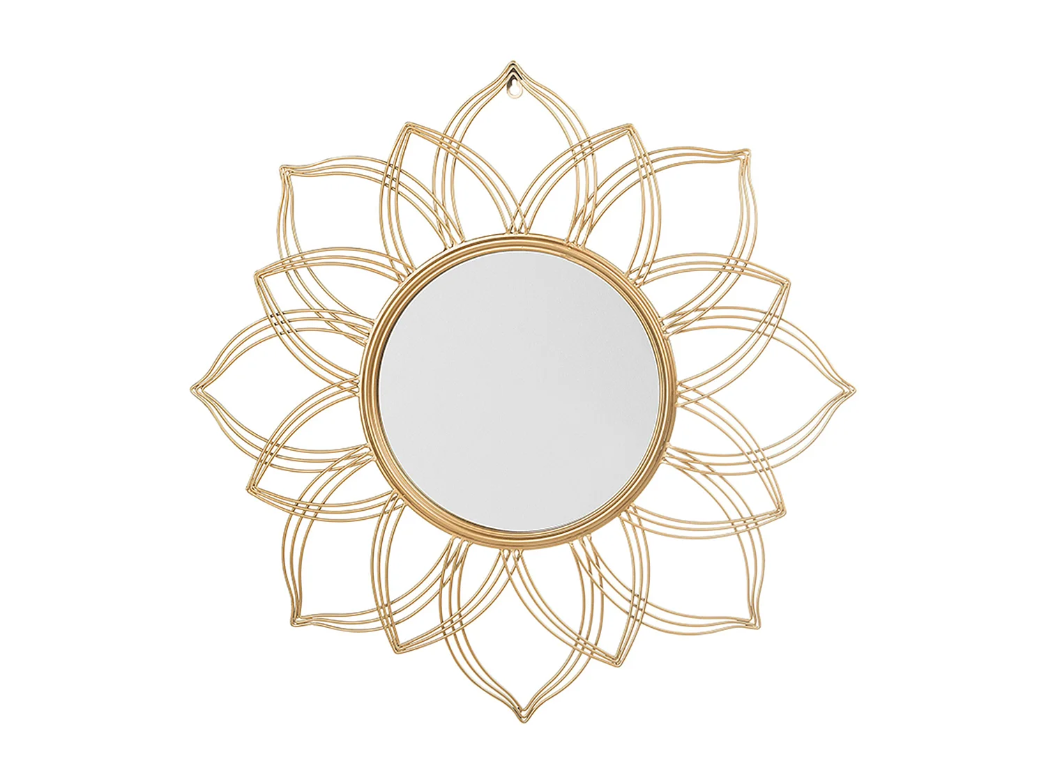 Wandspiegel Blumenform gold 67 x 67 cm Milly