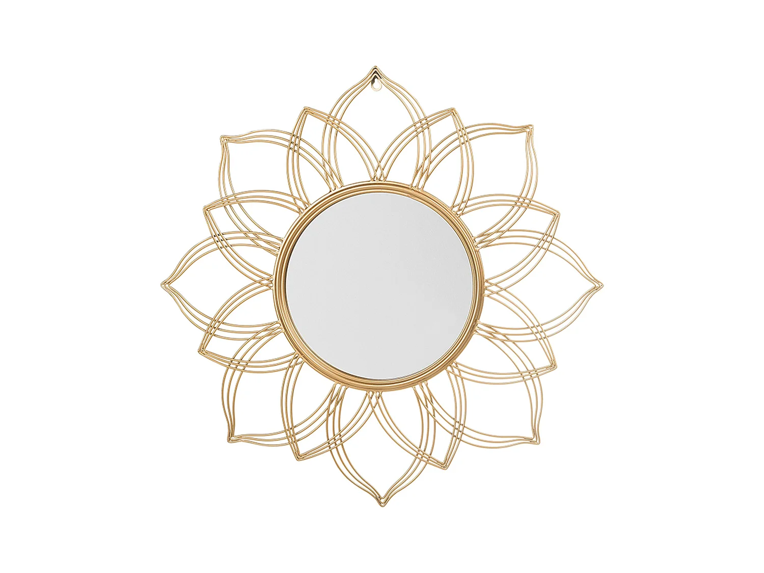 Miroir MILLY 67 cm 67 cm Métal Doré
