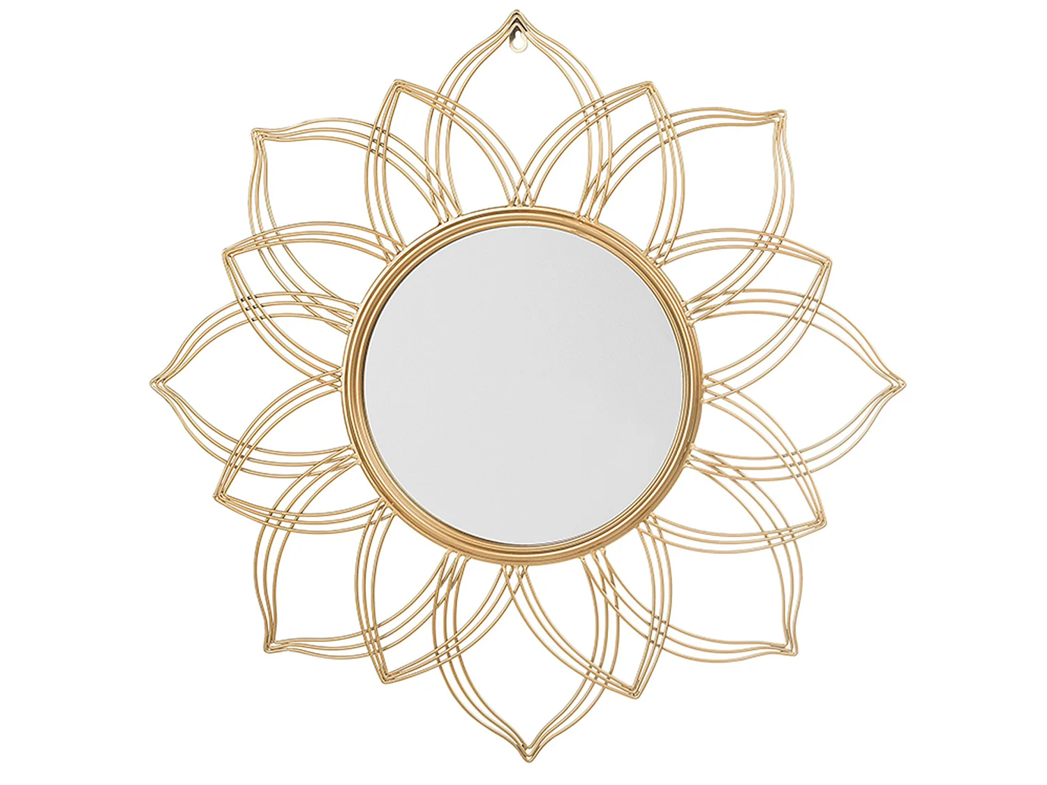 Miroir MILLY 67 cm 67 cm Métal Doré